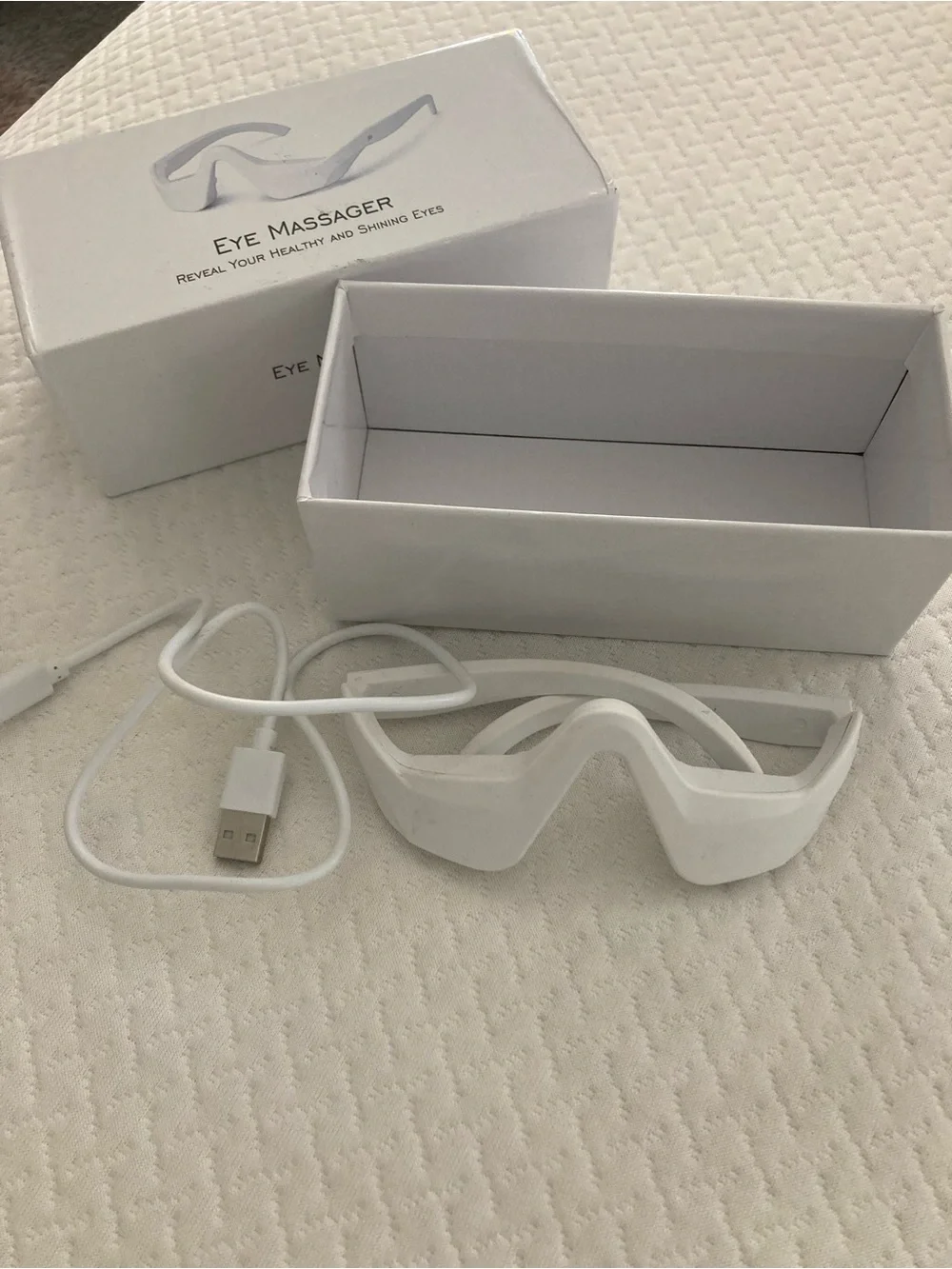 Amazon White USB Rechargeable Eye Massager Glasses
